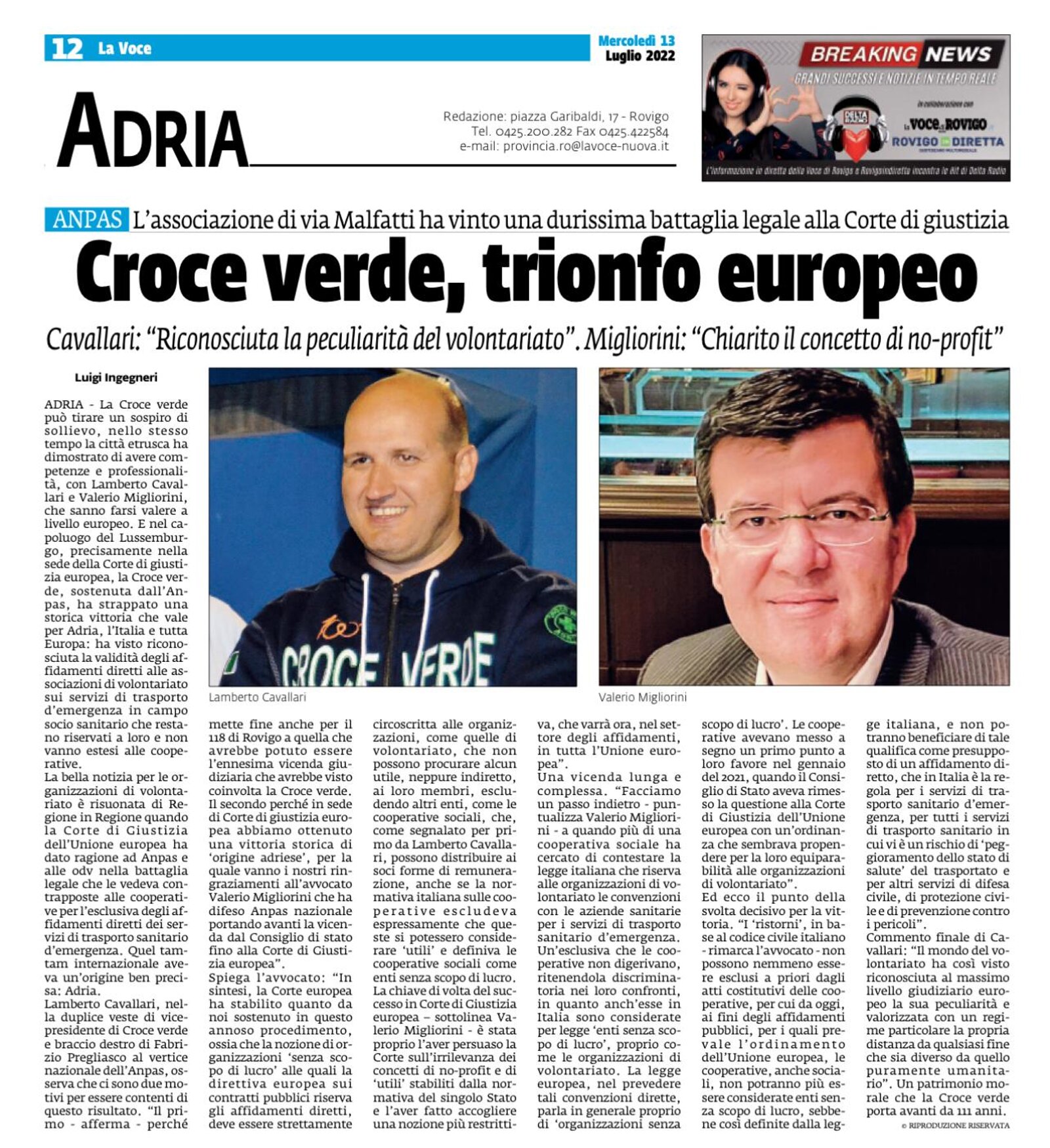 La Voce di Rovigo — Adria